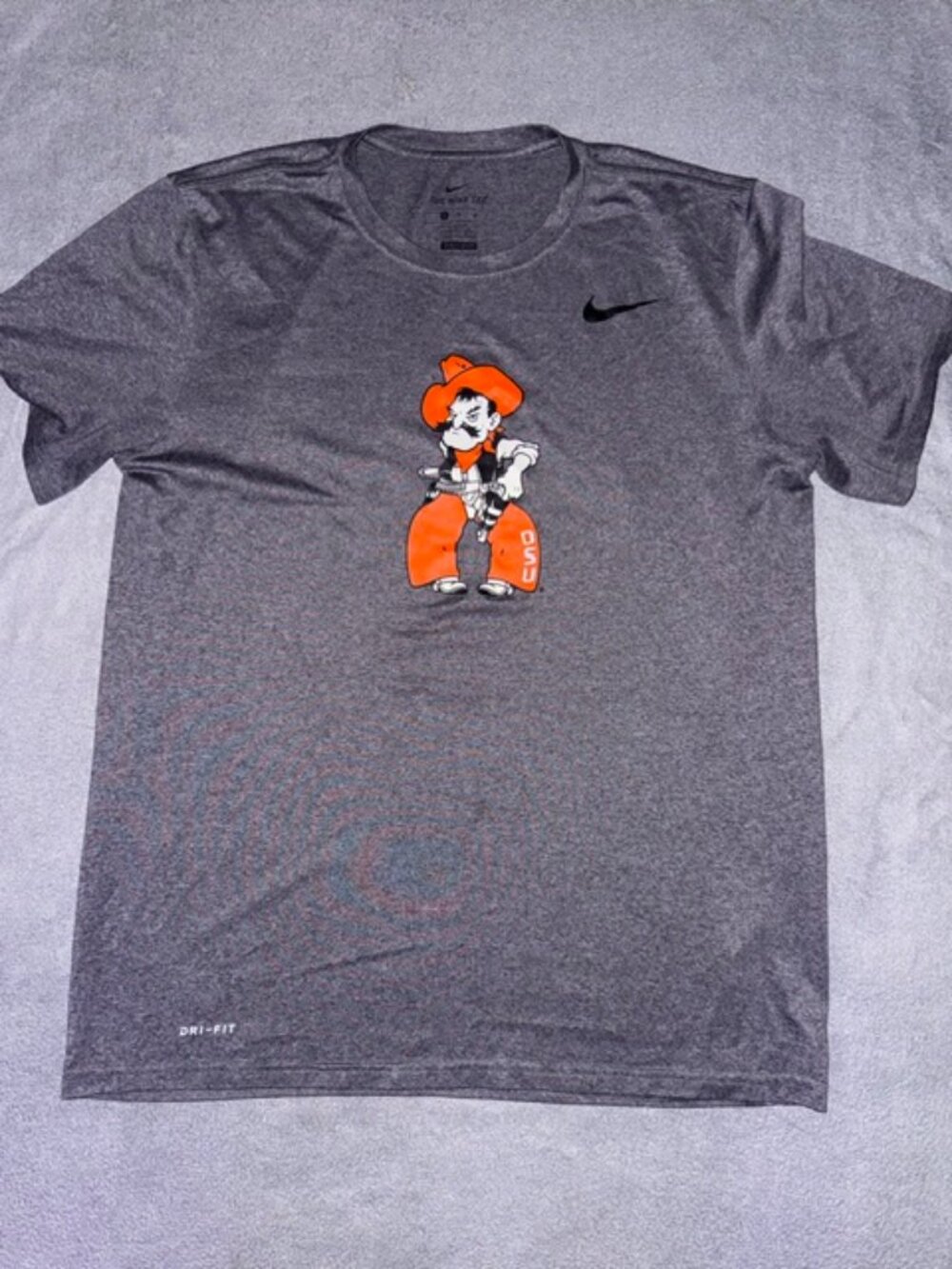 Nike Oklahoma State Cowboys Dri‑FIT T‑Shirt Men’s Large Gray OSU Pistol Pete